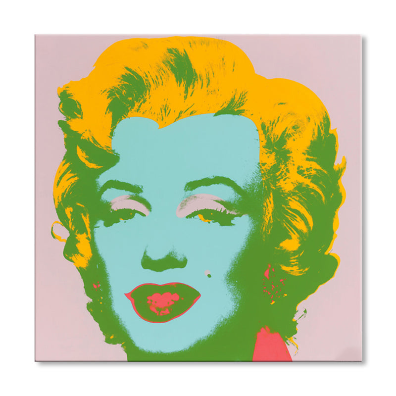Brehn | Marilyn Monroe Leinwandhaus Innenmalerei Figur Wandkunstdruck in sanften Farben, Texturiert