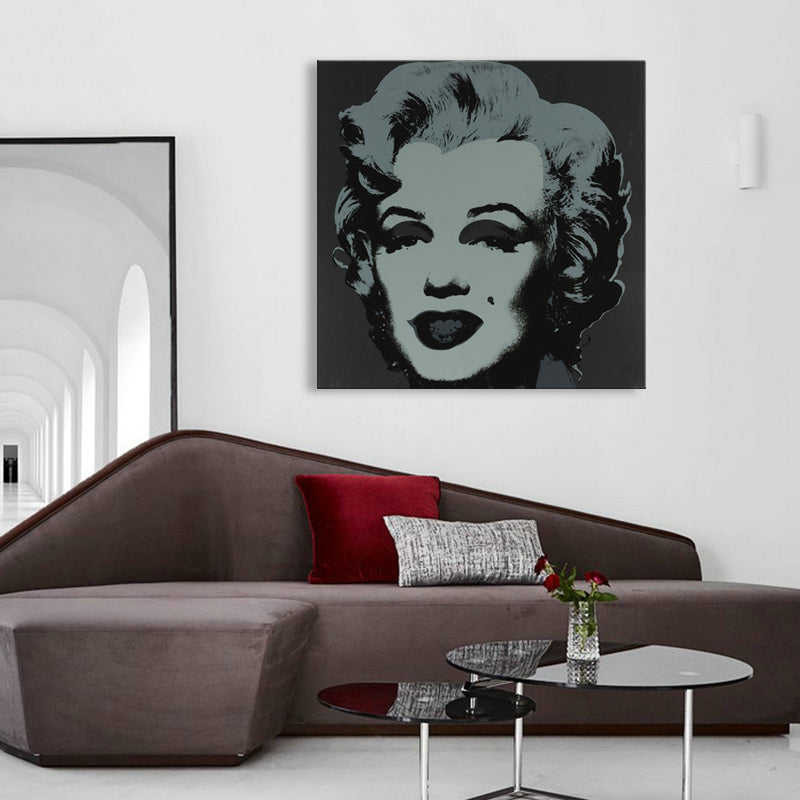 Brehn | Marilyn Monroe Leinwandhaus Innenmalerei Figur Wandkunstdruck in sanften Farben, Texturiert