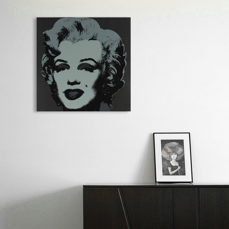 Brehn | Marilyn Monroe Leinwandhaus Innenmalerei Figur Wandkunstdruck in sanften Farben, Texturiert