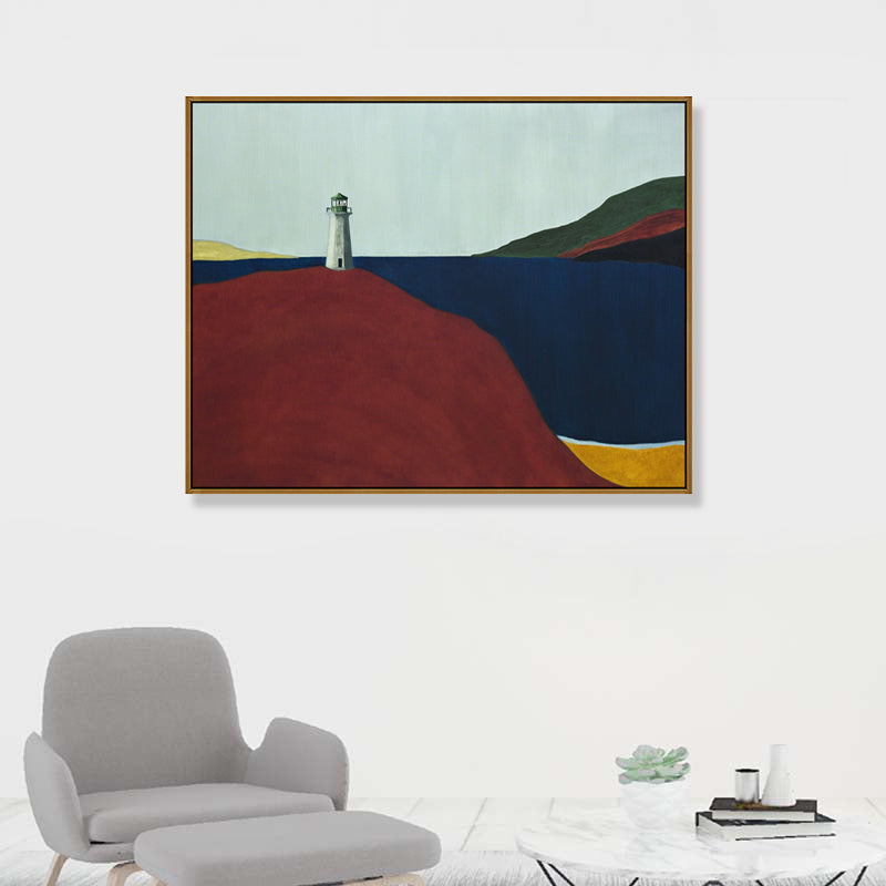 Brehn | Weiche Farbbergansicht Canvas Natürliches Landschaft Pop Art Texturiertes Gemälde für Wohnzimmer