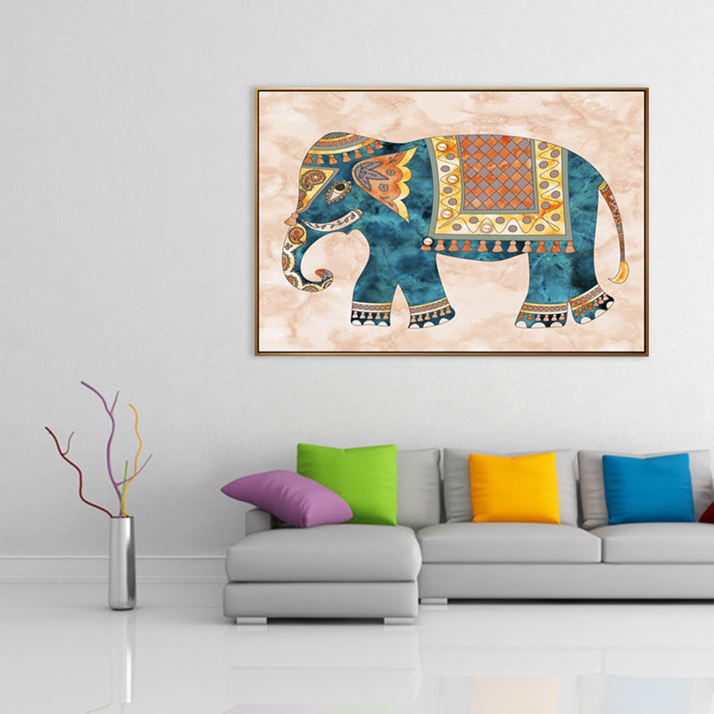 Brehn | Asiatische Zeichnung Tier Kunst Druck Leinwand Strukturierte helle Farbe Wanddekoration für das Wohnzimmer
