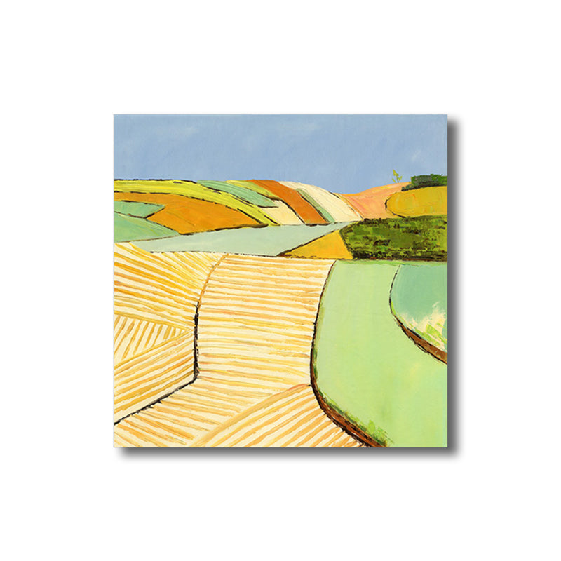 Brehn | Pop Art Farmfield Canvas Weiche Farbe Texturiertes Gemälde für Schlafzimmer, Verschiedene Größen