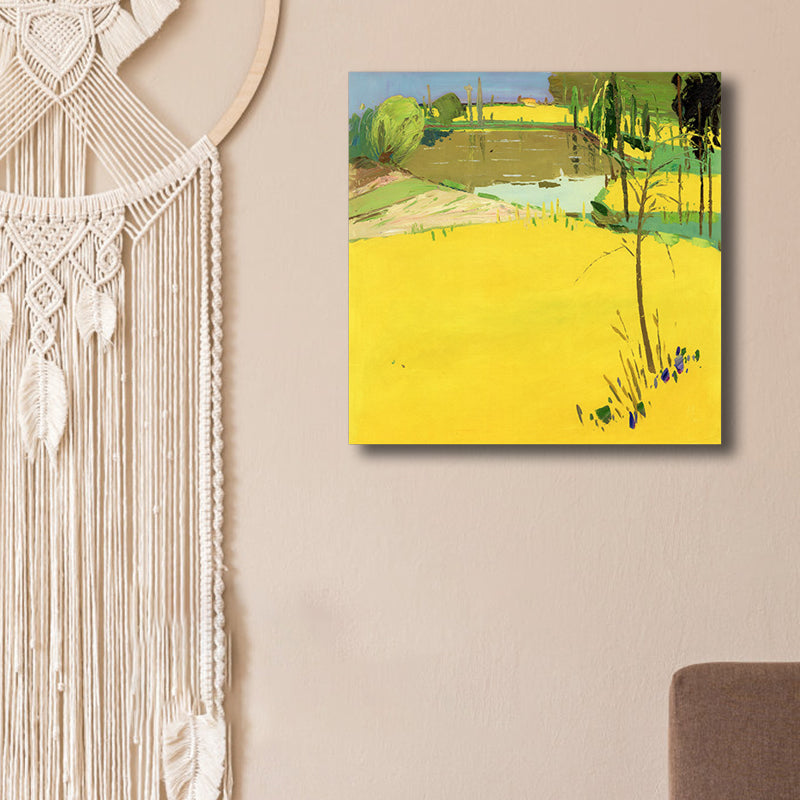Brehn | Pop Art Farmfield Canvas Weiche Farbe Texturiertes Gemälde für Schlafzimmer, Verschiedene Größen