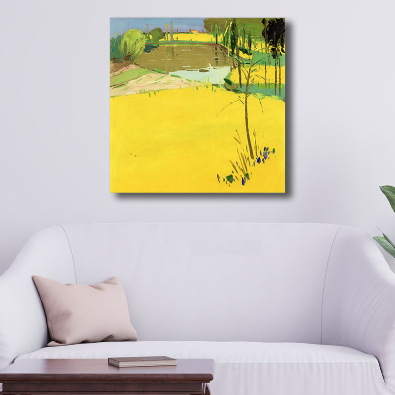 Brehn | Pop Art Farmfield Canvas Weiche Farbe Texturiertes Gemälde für Schlafzimmer, Verschiedene Größen