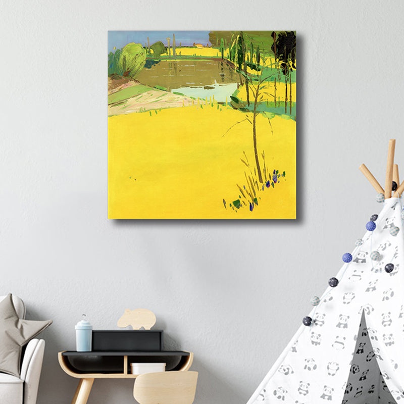 Brehn | Pop Art Farmfield Canvas Weiche Farbe Texturiertes Gemälde für Schlafzimmer, Verschiedene Größen