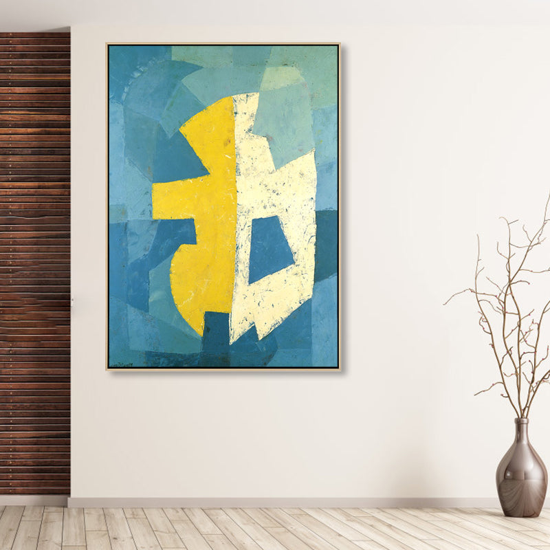 Brehn | Farbige abstrakte Wandkunst Druck Mid-Century Modern strukturierte Leinwand für das Wohnzimmer