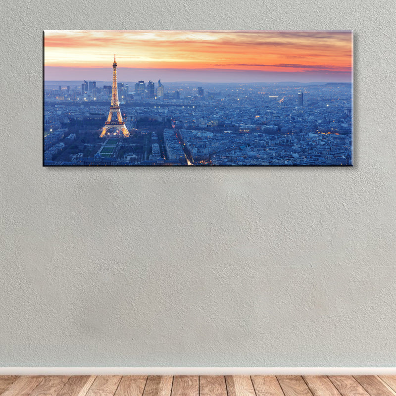 Brehn | Lichtfarbe Wahrzeichen Ansicht Malerei Fotografie Global Inspirierte Texturierte Leinwand für das Wohnzimmer