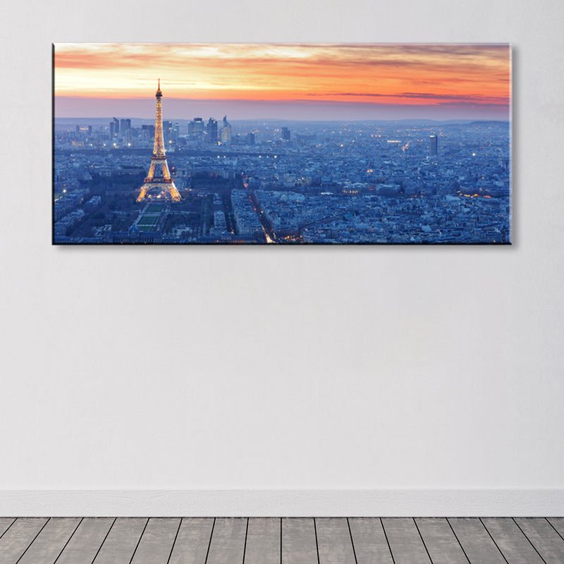 Brehn | Lichtfarbe Wahrzeichen Ansicht Malerei Fotografie Global Inspirierte Texturierte Leinwand für das Wohnzimmer