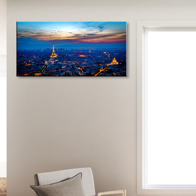 Brehn | Lichtfarbe Wahrzeichen Ansicht Malerei Fotografie Global Inspirierte Texturierte Leinwand für das Wohnzimmer