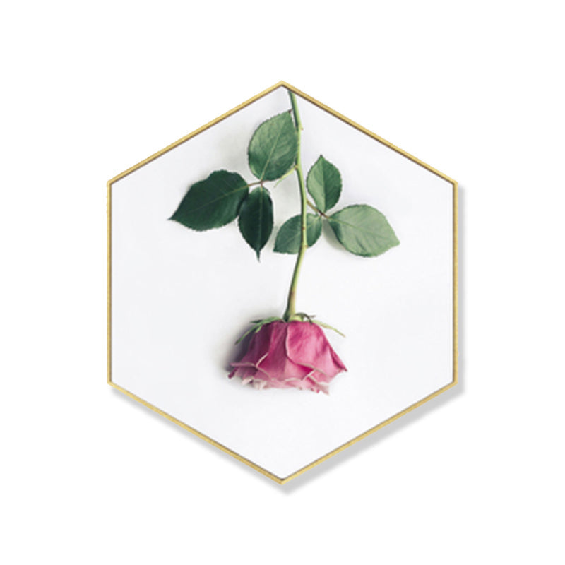 Brehn | Foto Druck Rosenblüte Leinwand Helle Farbe Skandinavische Wanddekoration für das Wohnzimmer