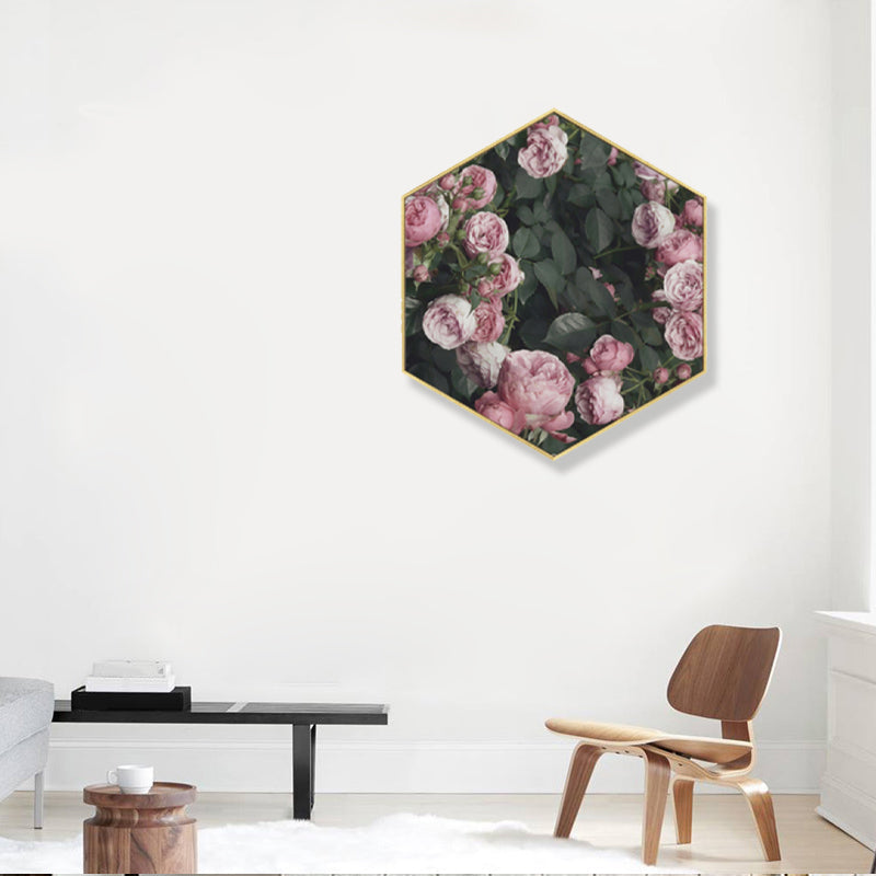 Brehn | Foto Druck Rosenblüte Leinwand Helle Farbe Skandinavische Wanddekoration für das Wohnzimmer