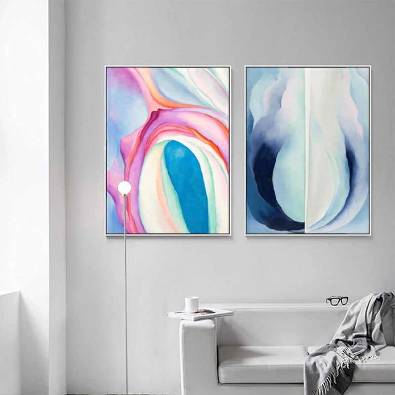 Brehn | Moderne Kunst Leinwanddruck Helle Farben Malerei Ombre Muster Wanddekoration für Galerie