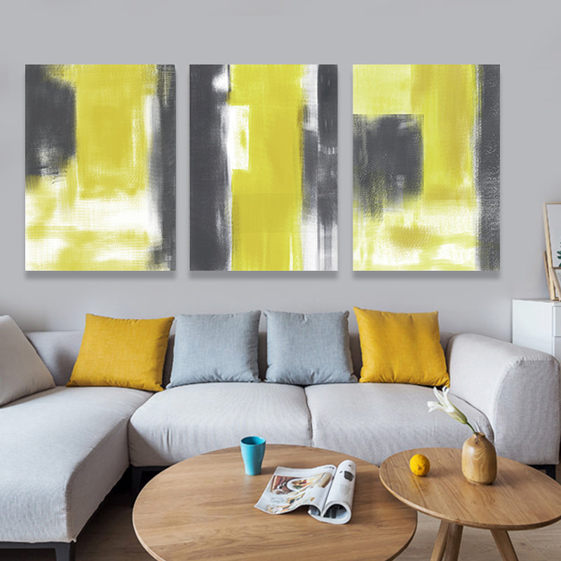 Brehn | Borstenstrich Wanddekoration Abstrakter Expressionismus Leinwand Mehrteilige Malerei in sanften Farben