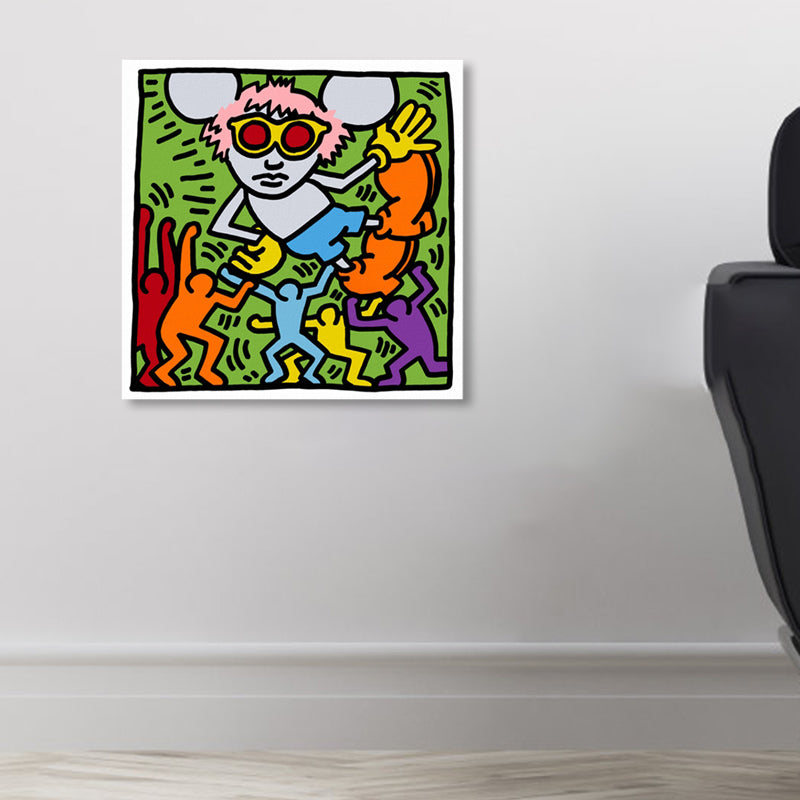 Brehn | Lichtfarbe Pop Art Gemälde Mausdruck Aufgewickelte Leinwand für das Wohnzimmer, Mehrere Größen