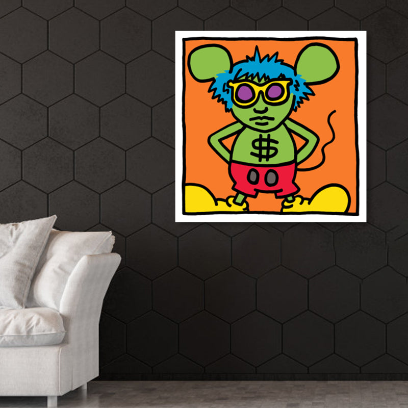 Brehn | Lichtfarbe Pop Art Gemälde Mausdruck Aufgewickelte Leinwand für das Wohnzimmer, Mehrere Größen