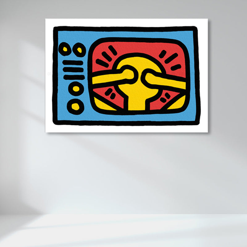 Brehn | Neuheit Figur Grafik Malerei Pop Art Leinwand Wanddekoration in hellen Farben für das Badezimmer