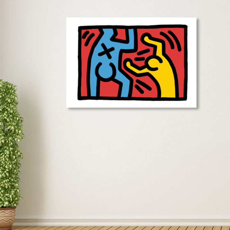 Brehn | Neuheit Figur Grafik Malerei Pop Art Leinwand Wanddekoration in hellen Farben für das Badezimmer