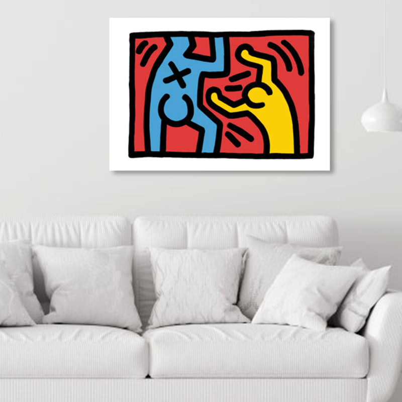 Brehn | Neuheit Figur Grafik Malerei Pop Art Leinwand Wanddekoration in hellen Farben für das Badezimmer