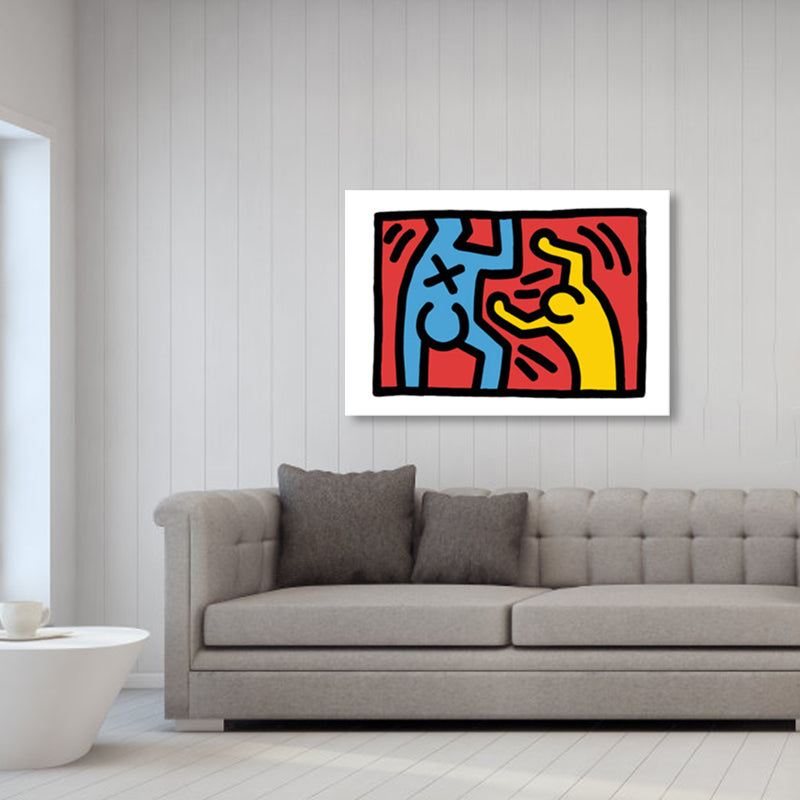 Brehn | Neuheit Figur Grafik Malerei Pop Art Leinwand Wanddekoration in hellen Farben für das Badezimmer