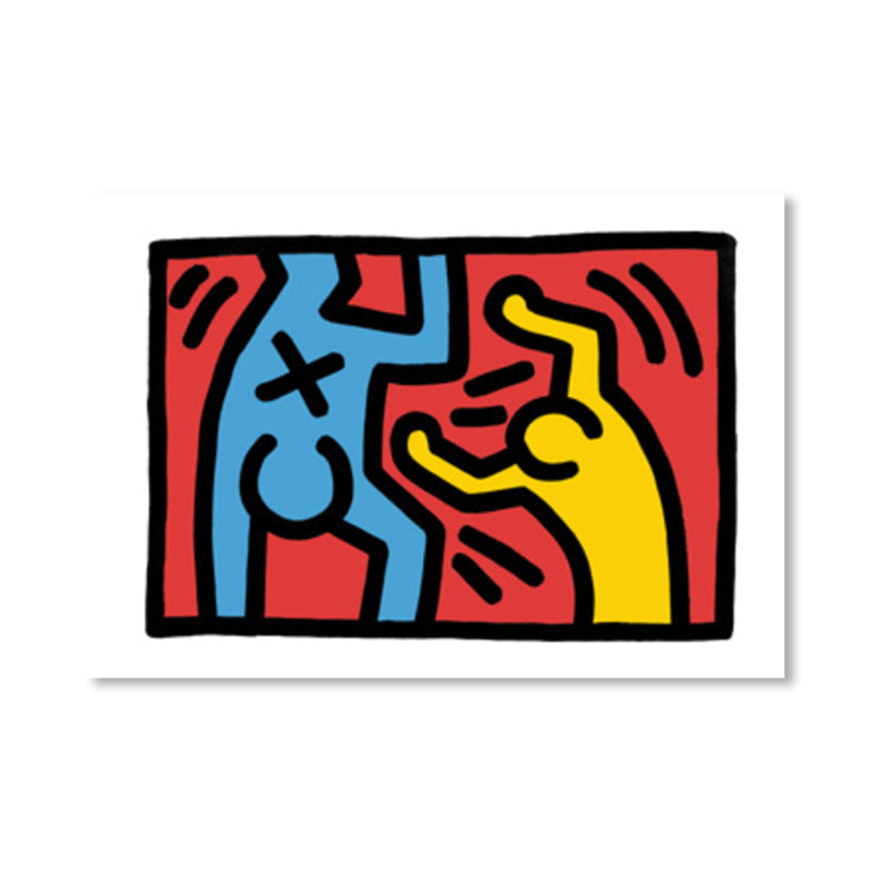 Brehn | Neuheit Figur Grafik Malerei Pop Art Leinwand Wanddekoration in hellen Farben für das Badezimmer