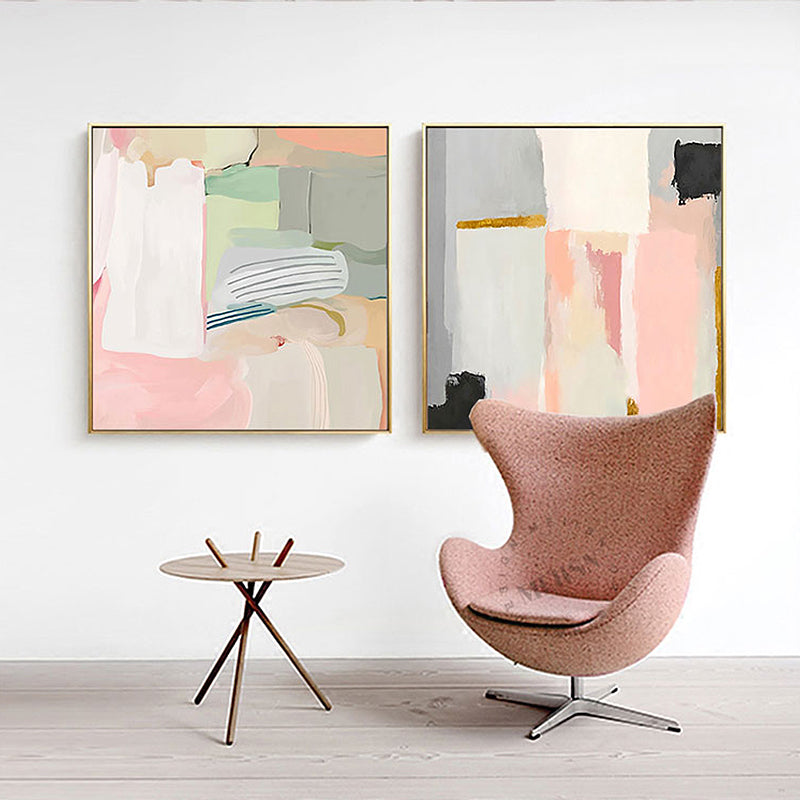 Brehn | Abstrakter Expressionismus Stil Wasserfarben Leinwand Pastellfarbe Jungen Schlafzimmer Wandkunst Dekor