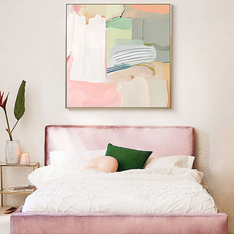 Brehn | Abstrakter Expressionismus Stil Wasserfarben Leinwand Pastellfarbe Jungen Schlafzimmer Wandkunst Dekor