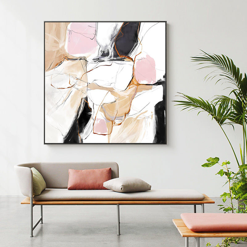 Brehn | Abstrakter Expressionismus Stil Wasserfarben Leinwand Pastellfarbe Jungen Schlafzimmer Wandkunst Dekor