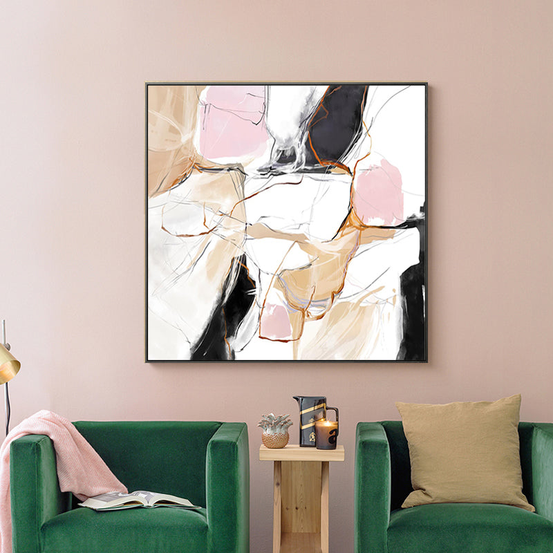 Brehn | Abstrakter Expressionismus Stil Wasserfarben Leinwand Pastellfarbe Jungen Schlafzimmer Wandkunst Dekor