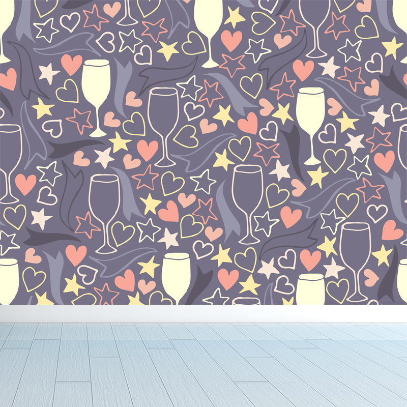 Brehn | Modern Servies Muur Non-Woven Stof Wasbaar Pastel Wanddecoratie voor Keuken