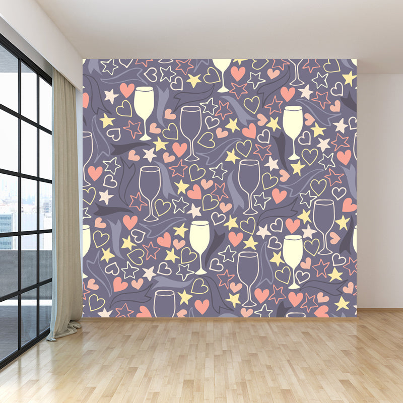 Brehn | Modern Servies Muur Non-Woven Stof Wasbaar Pastel Wanddecoratie voor Keuken