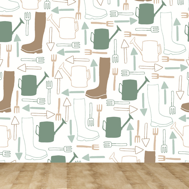Brehn | Modern Servies Muur Non-Woven Stof Wasbaar Pastel Wanddecoratie voor Keuken