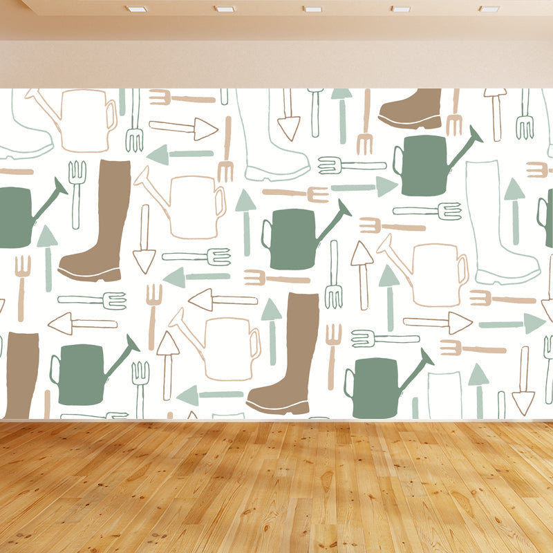 Brehn | Modern Servies Muur Non-Woven Stof Wasbaar Pastel Wanddecoratie voor Keuken