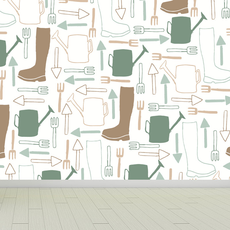 Brehn | Modern Servies Muur Non-Woven Stof Wasbaar Pastel Wanddecoratie voor Keuken