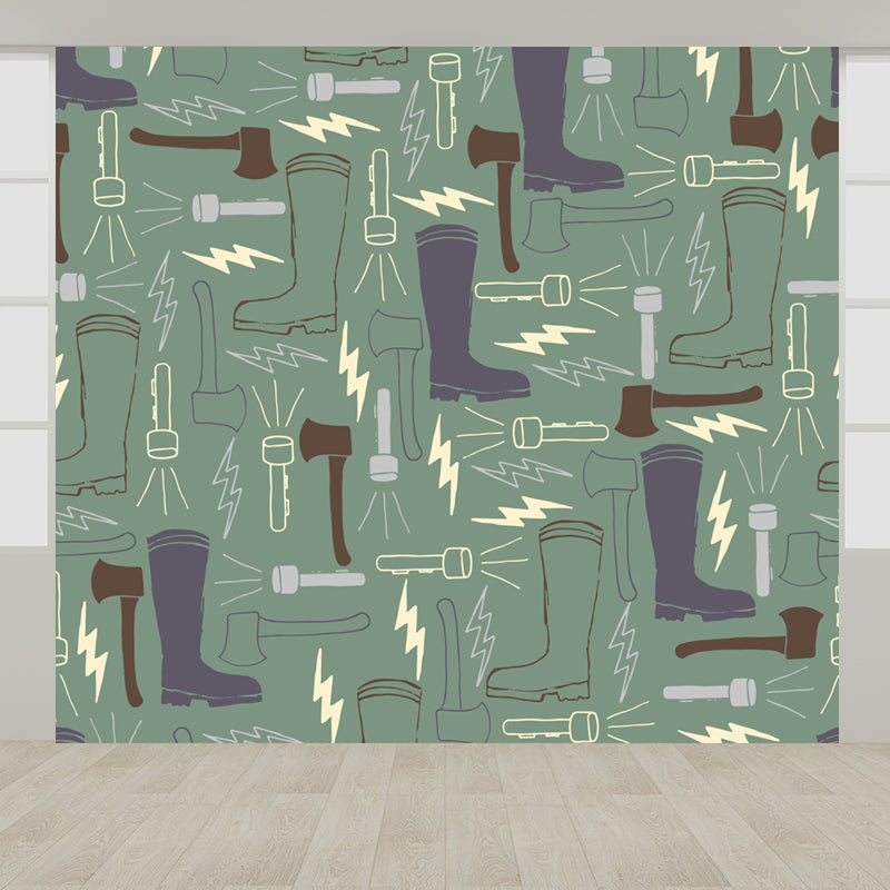 Brehn | Modern Servies Muur Non-Woven Stof Wasbaar Pastel Wanddecoratie voor Keuken