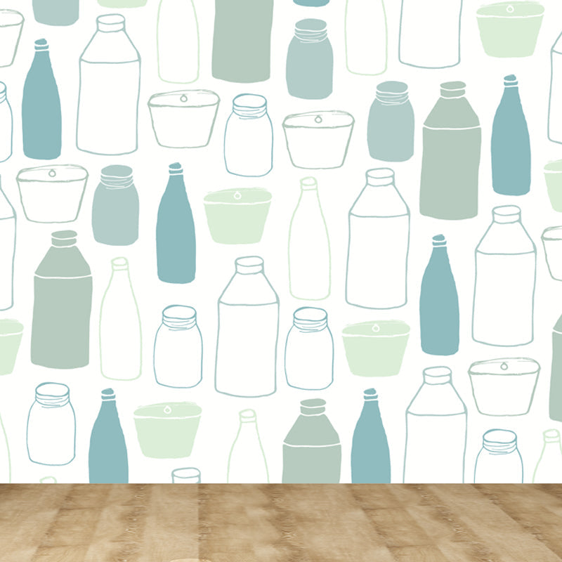 Brehn | Modern Servies Muur Non-Woven Stof Wasbaar Pastel Wanddecoratie voor Keuken