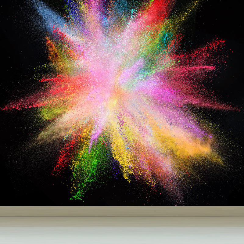 Brehn | Grote Exploderende Regenboog Behang Muurafbeelding Vlekbestendige Moderne Woonkamer Wanddecoratie