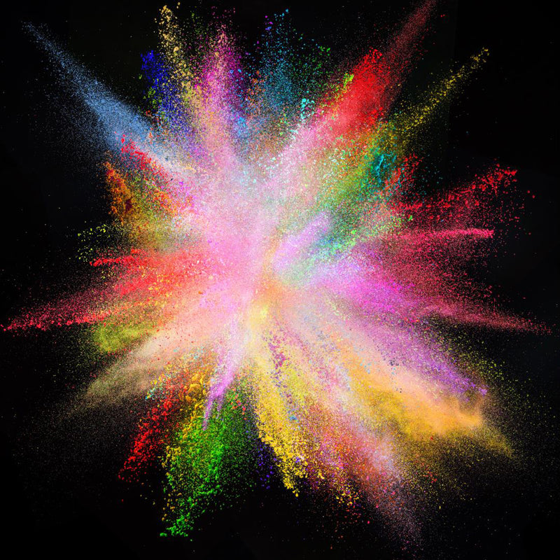 Brehn | Grote Exploderende Regenboog Behang Muurafbeelding Vlekbestendige Moderne Woonkamer Wanddecoratie
