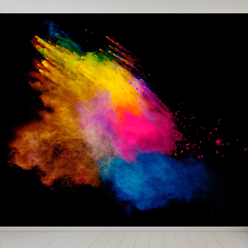 Brehn | Grote Exploderende Regenboog Behang Muurafbeelding Vlekbestendige Moderne Woonkamer Wanddecoratie