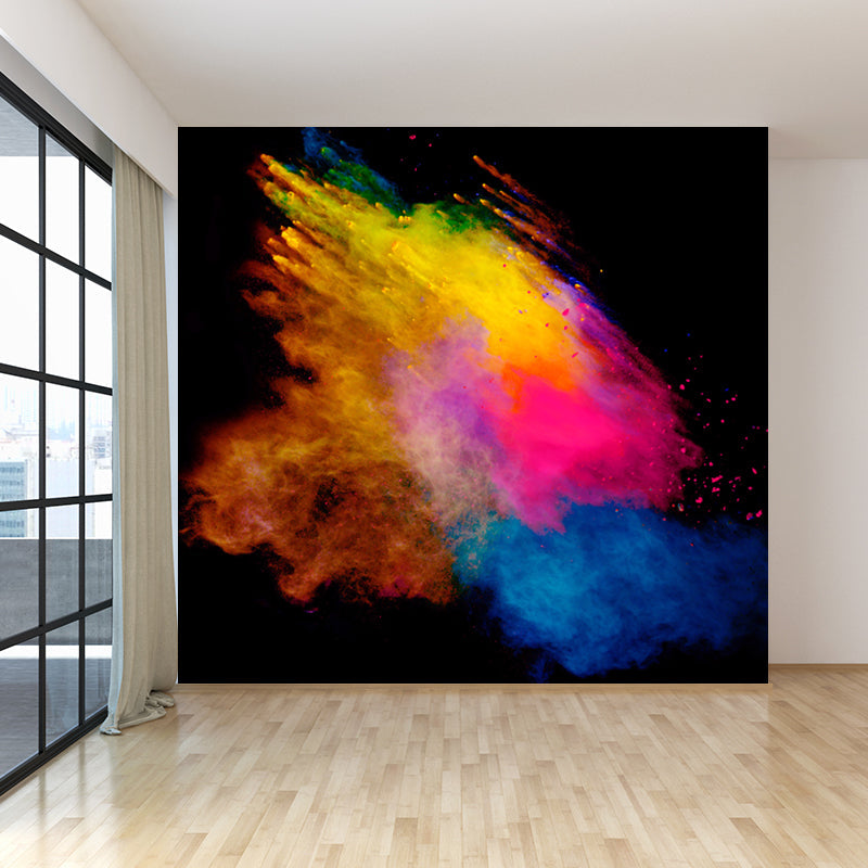 Brehn | Grote Exploderende Regenboog Behang Muurafbeelding Vlekbestendige Moderne Woonkamer Wanddecoratie