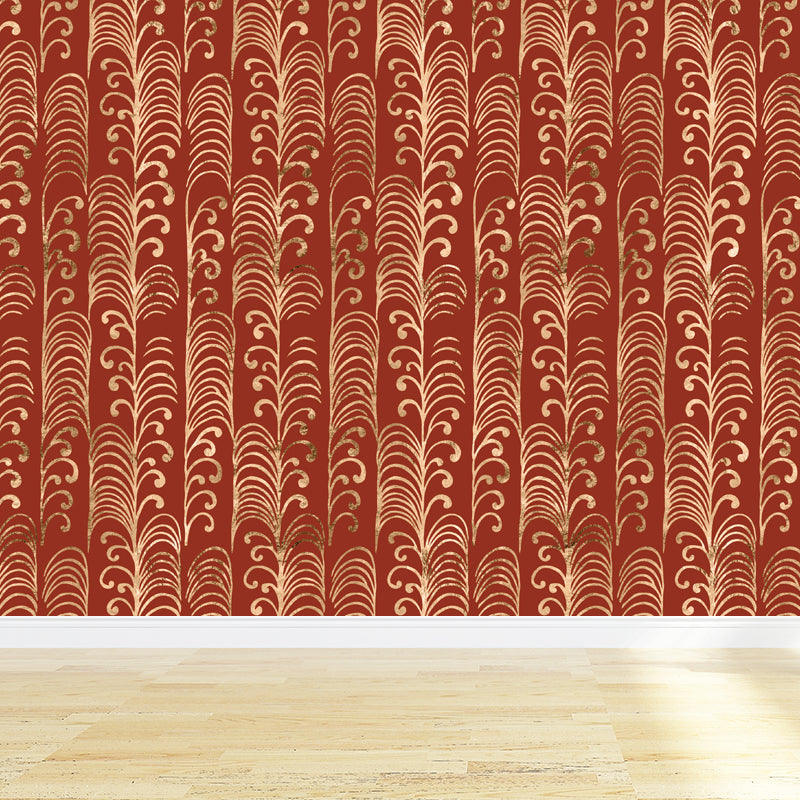 Brehn | Zachte Kleur Moiré Patroon Behang Vlekbestendige Moderne Badkamer Wandbekleding