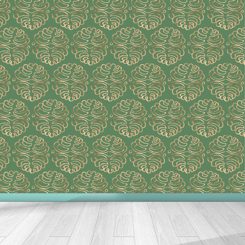 Brehn | Zachte Kleur Moiré Patroon Behang Vlekbestendige Moderne Badkamer Wandbekleding