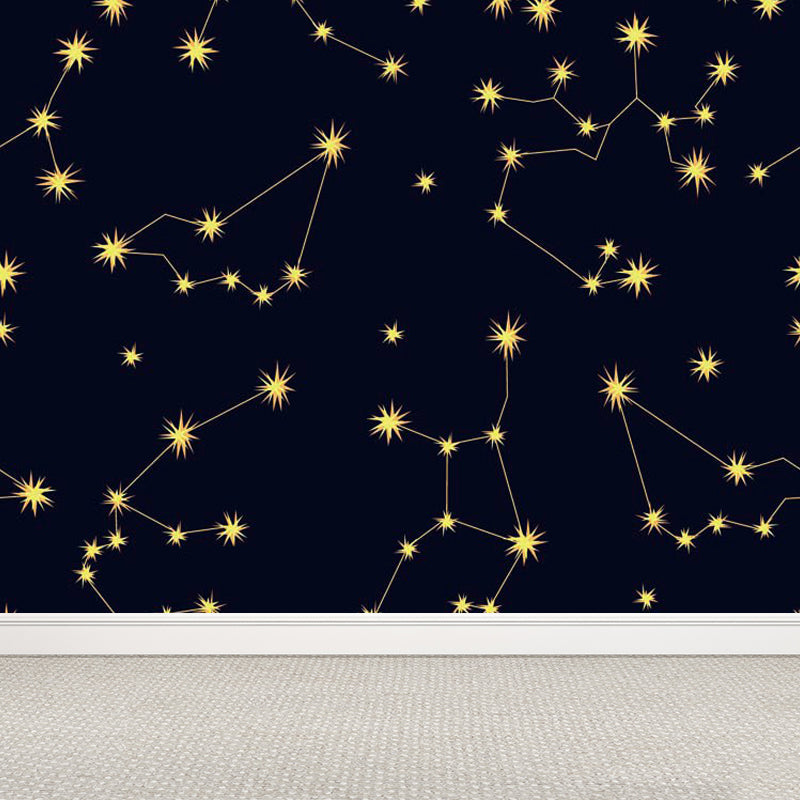 Brehn | Pastel kleur Moderne wandschildering Behang Universum landschap Wandbekleding voor gastenkamer