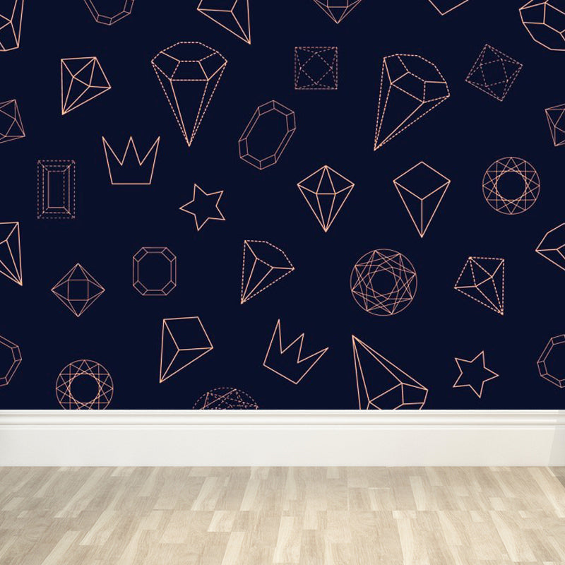 Brehn | Pastel kleur Moderne wandschildering Behang Universum landschap Wandbekleding voor gastenkamer