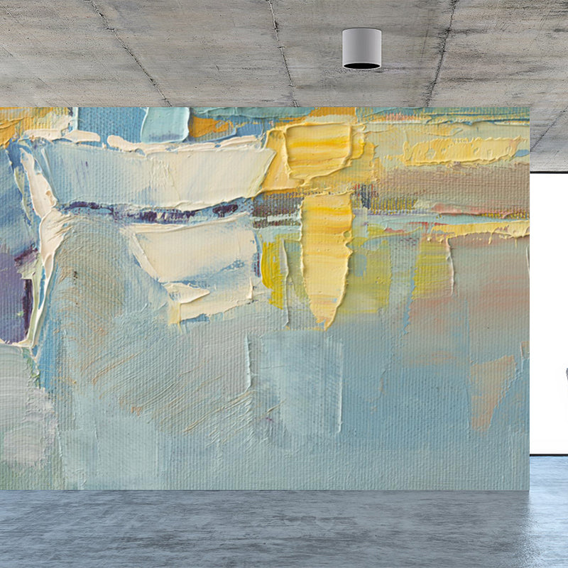 Brehn | Klassische Ölmalerei Wandmural Pastellfarbe Dekorative Wandkunst für das Wohnzimmer