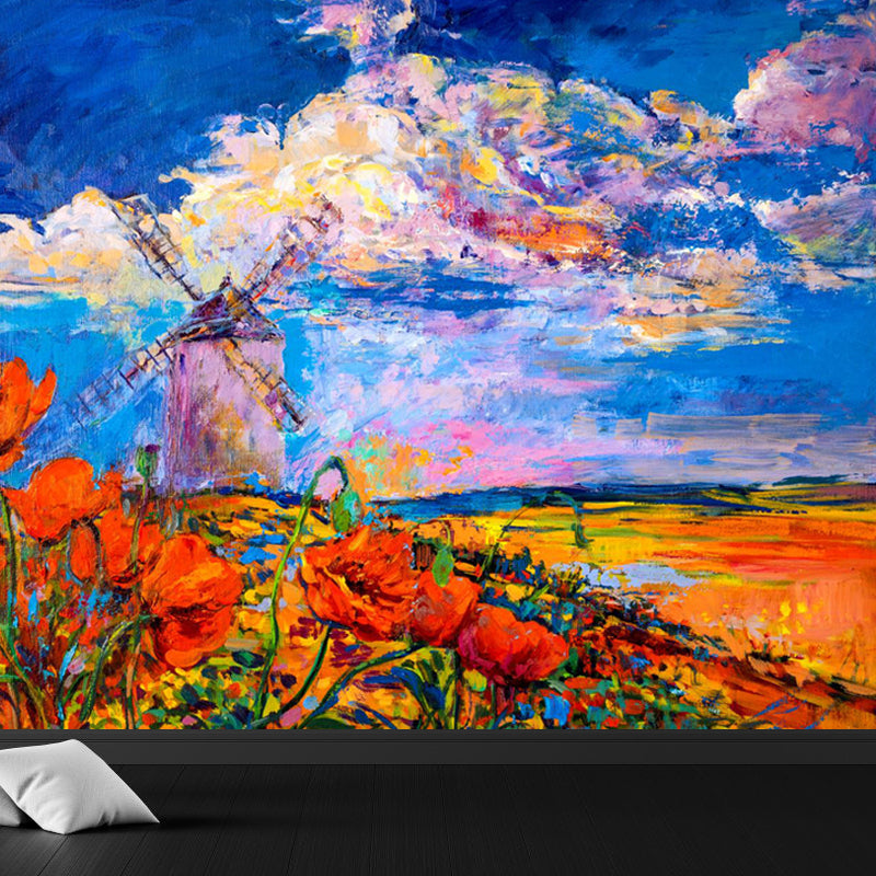 Brehn | Natuurlijke landschapsmuurdecoratie Klassieke decoratieve woonkamer wandkunst, aangepaste maat beschikbaar