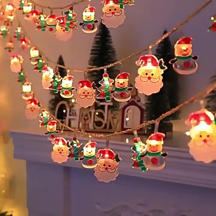 LED-Weihnachts-Lichterkette mit Motiven