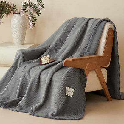Waffel-Wohndecke aus Milchfaser-Fleece