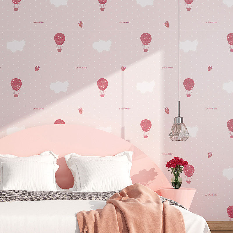 Brehn | Feuerballon Wandkunst in sanften Farben Vinyl-Tapete für das Kinderzimmer, selbstklebend, 64,6 Quadratfuß.