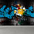 Brehn | Cartoon Druck Wanddekal Graffiti Vliesstoff Texturierte Wandverkleidung in Sanften Farben