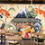 Brehn | Giant Illustration Sushi Wanddecoratie voor Japans Restaurant in Beige, Maatwerk